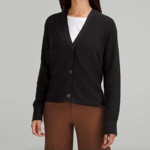 Lululemon Merino Wool Black Cardigan